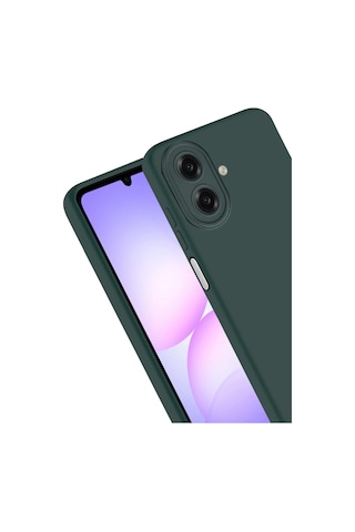 Mey İthalat Samsung Galaxy Uyumlu - A07 4g Nano İçi Kadife Silikon - K.yeşil