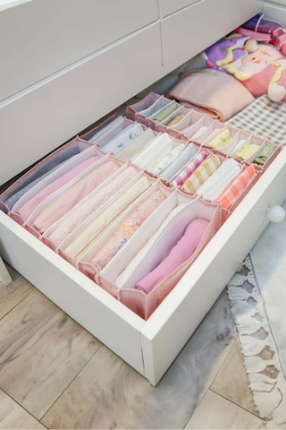 Baby Akordiyon Organizer Çekmece Düzenleyici Small, Pembe Desenli
