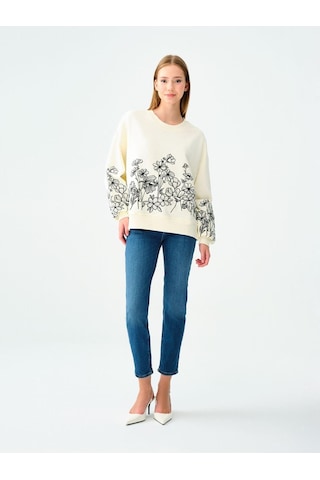 Loft Lf2036080 Ss Elena Sarah Kadın Jean Pantolon Mıd Blue Wash