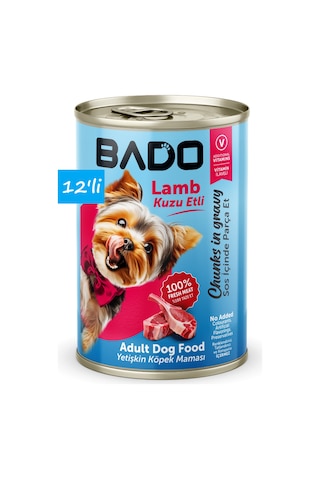 Bado Yetişkin Yaş Köpek Maması Kuzu Etli 400gr 12'li