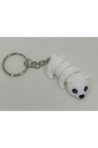 Beyaz Panda Sevimli Figür Karakter Anahtarlık Çok Renkli