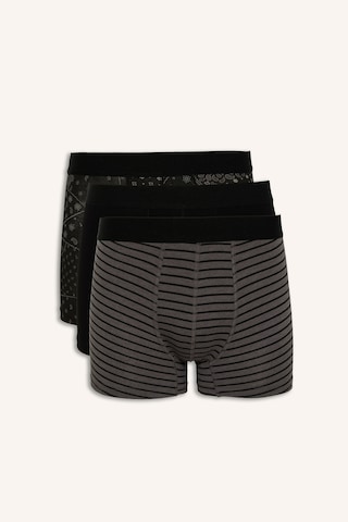 Defacto Regular Fıt Şal Desenli 3lü Boxer C3883ax26aubk81 Siyah-bk81