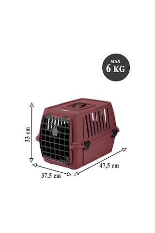 Pribor Kedi Köpek Evcil Hayvan Taşıma Çantası 47,5 X 33,5 X 33 Cm Bordo