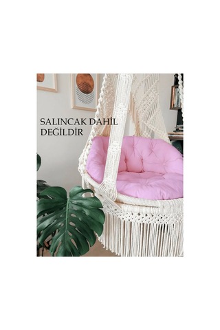 Makrome Salıncak Minderi Sadece Minder Satılık Pembe Pembe