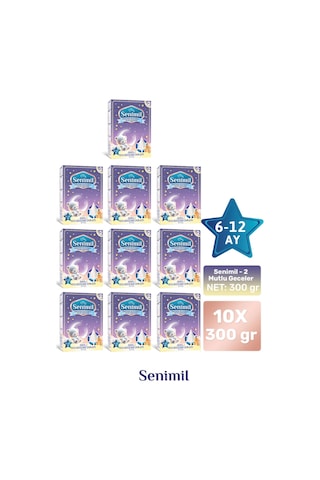 Senimil 2 Mutlu Geceler Bebek Devam Sütü 300 G 10 Adet