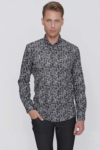 G 1521 Slim Fit Siyah Spor Gömlek Siyah