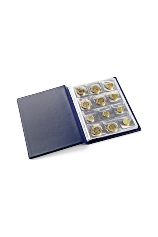 Teksöz Coins Madeni Para Albümü 120 Adetlik Lacivert Renkli