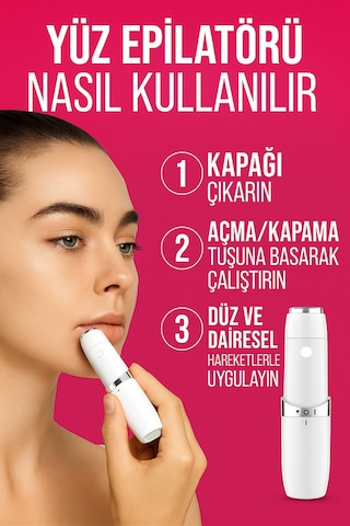 Mini Yüz Epilatör Tüy Alma Cihazı Kadınlara Özel Cilt Temizleyici Epilatör Makinesi