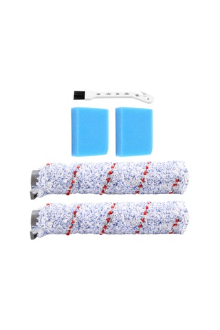 Leasetake Tineco Ifloor Islak Kuru Kablosuz Elektrikli Süpürge İçin Yedek Fırça Rulosu, 2 Paket Rulo Fırça + 2 Ön Filtre Köpüğü