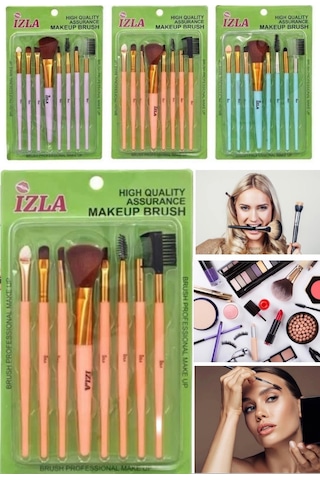 İzla Profesyonel Makyaj Fırçası Seti 8'li