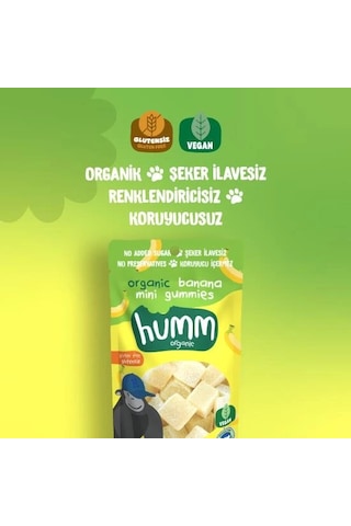 Mey İthalat Humm Organik Muzlu Glutensiz Vegan Mini Küpler 30 Gr