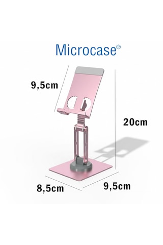 Microcase 360 Döner Başlıklı Alüminyum Katlanabilir Masaüstü Telefon Standı Al5414 Siyah