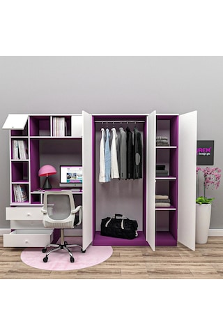 Lucky Dolaplı Çalışma Masası Mdf Siyah