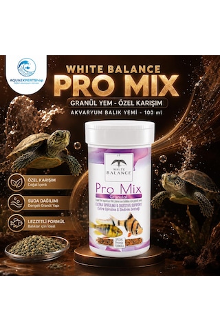 White Balance Pro Mix Granül Yem - Özel Karışım - Akvaryum Balık Yemi - 100 Ml