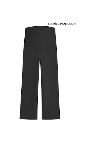 Cottonhıll Premium - Sway Collection Siyah Yüksek Bel Modal Hamile Kadın Pantolon