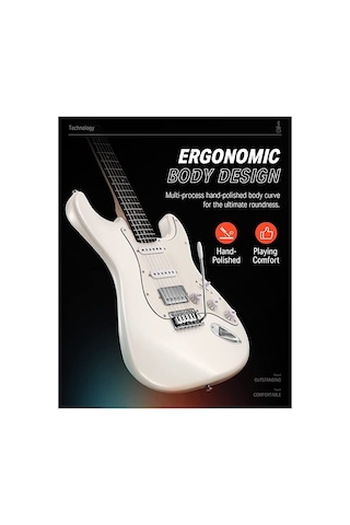 Donner Dst-152 Full-size St Elektro Gitar Seti Beyaz 104182560203