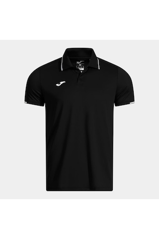 Joma Torneo Short Sleeve Polo Black Erkek Polo Yaka Siyah Tişört Siyah