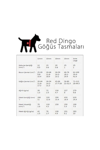 Red Dingo Reflektörlü Kemik Desenli Kırmızı Göğüs Tasması 25mm Kırmızı