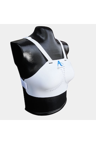 Arawaza Wkf Onaylı Kadın Plastik Göğüs Koruyucu Beyaz