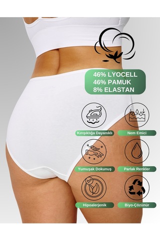 Alya Underwear Kadın Külot, Lyocell Kumaş Külot, Ter Emici Rahat Ve Dayanıklı Kadın İç Çamaşırı, Liyosel Slip Çok Renkli P02