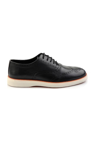 Bambi Siyah Leather Erkek Oxford Ayakkabı E01054182741 Siyah