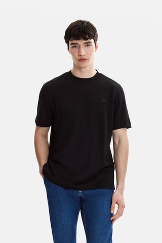 Backandbond Siyah Regular Fit Basic Bisiklet Yaka Tişört