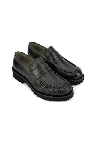 Tamer Tanca Erkek Hakiki Deri Yeşil Loafer Ayakkabı 987 231 Erk Ayk Sk25-26 Olıve Yeşil