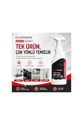 Karpaks Professional 750 Ml Çok Amaçlı Yüzey Temizleyici Ev, Ofis, Fabrika Ve Araç İç Yüzey Tekli Karpaks Professional 750 Ml Çok Amaçlı Yüzey Temizleyici Ev, Ofis, Fabrika Ve Araç İç Yüzey Tekli