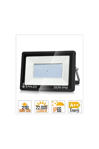 Şanled 300w 24.000 Lümen 6500k Beyaz Işık Smd Led Projektör 10'lu