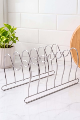 Silver Tabak Düzenleyici Metal Organizer Gümüş