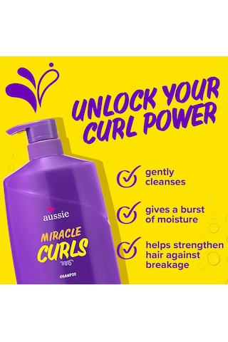 Aussie Miracle Curls Nemlendirici Kıvırcık Saç Şampuanı 778ml Tüm Saçlar