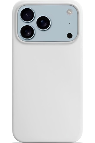 Apple iPhone Uyumlu 17 Pro 6.3'' Soft Touch Lansman Silikon Kılıf İnci Beyazı