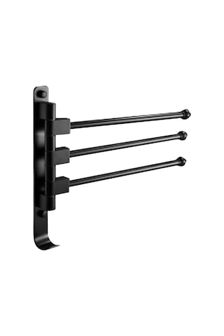 Xiyyadms Banyo 3 Çubuklu 180 Derece Döner Havlu Rakası - Uzay Alüminyum, Pas Koruyucu, Duvar Montajlı, Katlanabilir, Pratik Kanca Diğer