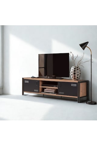 Copenhagen Rexor Tv Ünitesi Atlantik Siyah 180x45x50 Cm Siyah