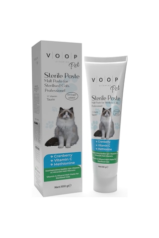Voop Pet Sterile Paste Kısırlaştırılmış Tüy Yumağı Taurin İçeren Steril Macun 100 G