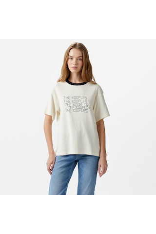 The Kooples Classic Kadın Krem T-shirt