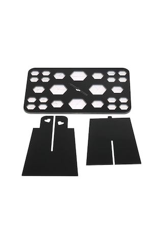 Samdoo Siyah Akrilik Makyaj Fırçası Kurutma Ve Saklama Rafı - 26 Delikli 4 Büyük, 6 Orta, 16 Küçük - Montaj/kaldırma Kolay - Fırçalarınızın Ömrünü Uzatır