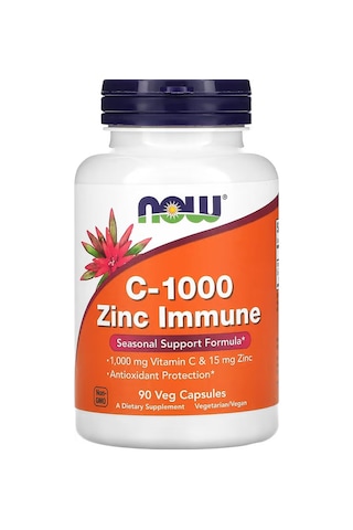 Now Foods C-1000 Vitamin & Zinc Immune Support Antioxidant Protec