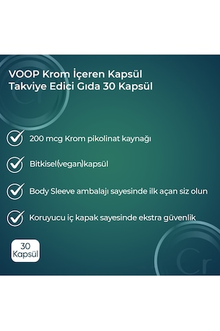 Voop Krom Pikolinat 200 G 30 Bitkisel Kapsül