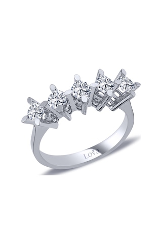 Lova H Renk 0,90 Karat Pırlanta Beştaş Yüzük - 1070137