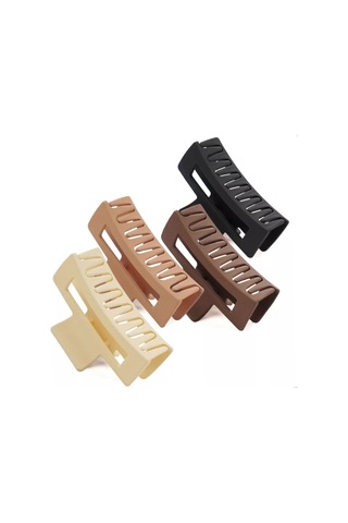 Okavango 4'lü Kahve Ton Kadın Toka Seti Çok Renkli