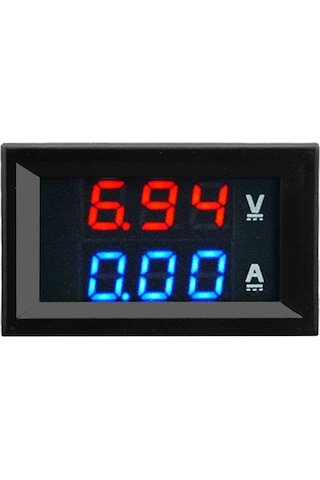 Pazly--100v 10a Dc Dijital Voltmetre Ampermetre Mavi + Kırmızı Led Amp Volt Metre Ölçer 1