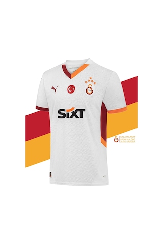 Gsstore Galatasaray Lisanslı Kişiye Özel 2024/25 5 Yıldızlı Beyaz Deplasman Forma Hediyelik Ahşap Kutulu Beyaz