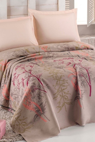 Doğal Pike Baskılı Battal 230x220cm Urla Bej Bej
