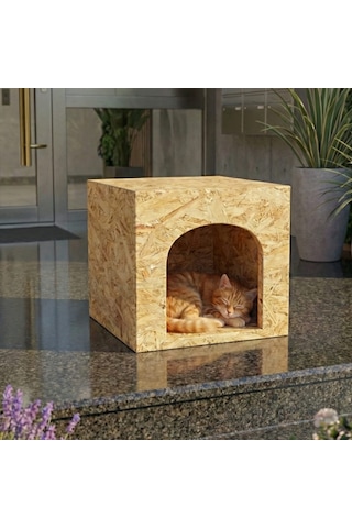 Osb Kedi Evi Kedi Yuvası Demonte Ahşap Kedi Kulübesi 5010