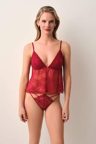 Suwen Passion Dantelli İnce Askılı Atlet St4451607102 Bordo