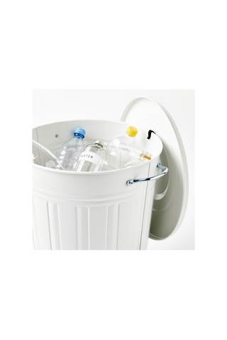 Ikea Knodd Çöp Kutusu, Beyaz, 40 Lt, Kapaklı