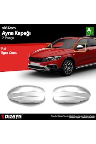 S-dizayn Fiat Egea Cross Abs Krom Ayna Kapağı 2 Prç. 2020 Üzeri