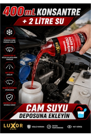 Luxor Kimya Antifrizli Konsantre Cam Suyu 400 Ml
