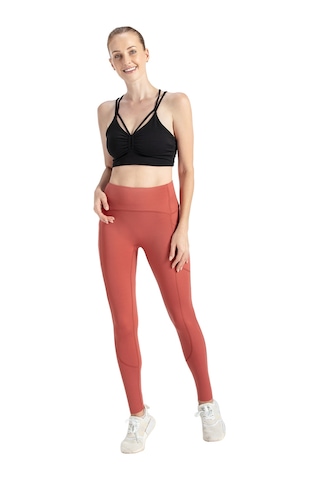 Geeroyoo Şık Kesimli Esnek Yoga Taytı, Yüksek Bel Ve Reflektif Detaylar - Pembe Us: Xxl Fildişi